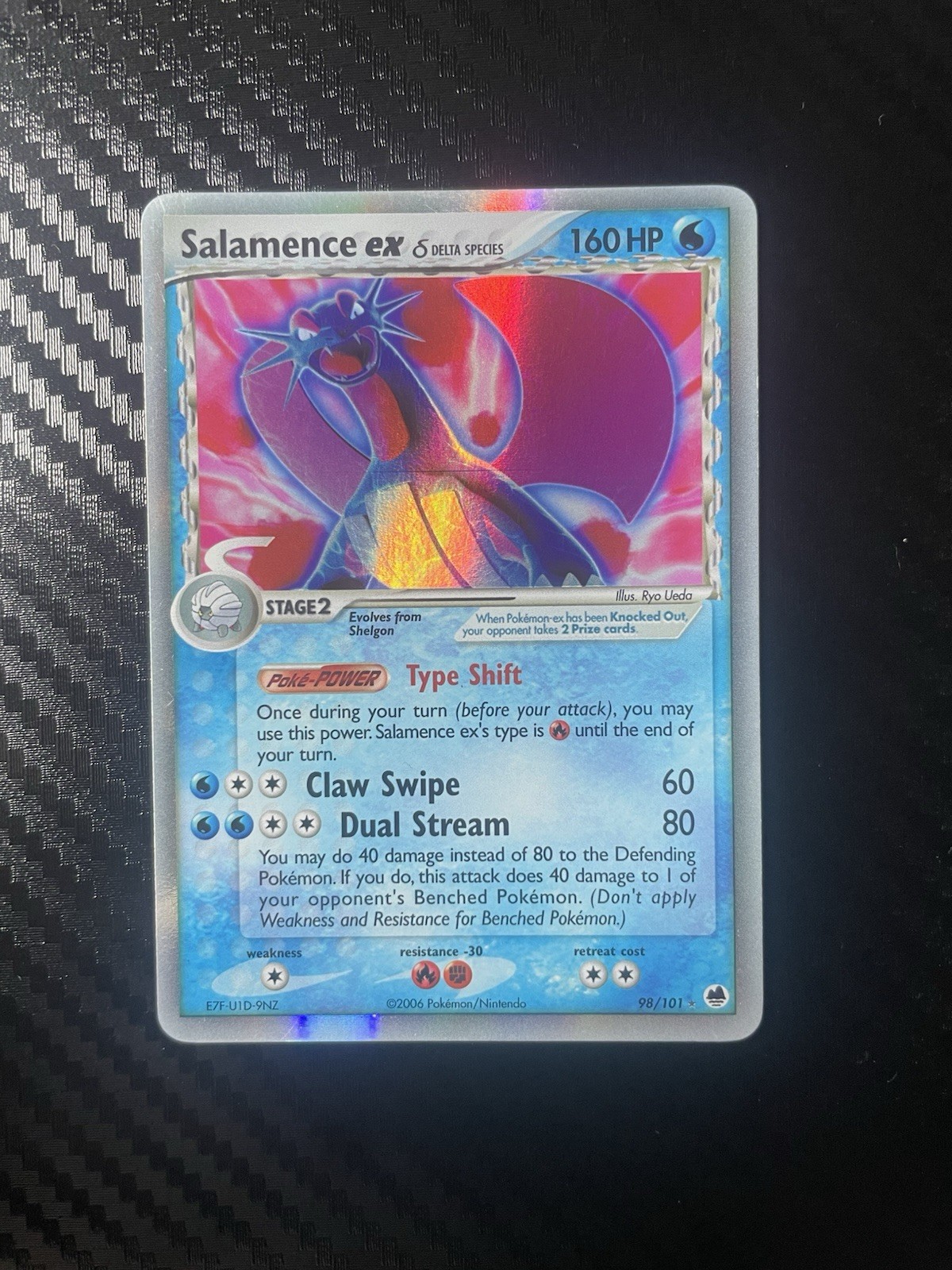 Salamence ex (Delta Species) 98/101 Dragon Frontiers Holo Pokémon NEAR MINT/MINT