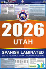 2026 Utah UT LABOR LAW POSTER (Federal & State) Spanish Laminated