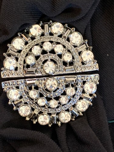 NWT Ralph Lauren One-Shoulder Black Gown Formal Crystal Brooch Size 8 RX10351 - Picture 5 of 13