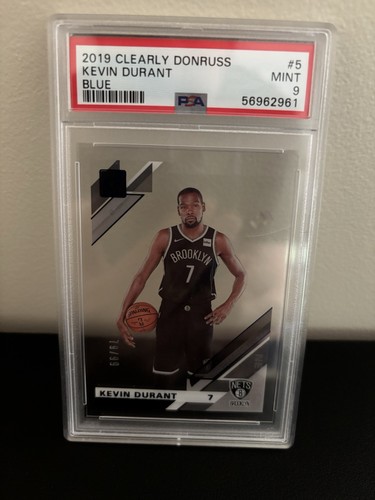 2019-20 Panini Clearly Donruss Kevin Durant PSA 9 /99 #5 Blue