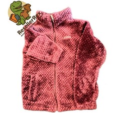 Columbia Fire Side Sherpa Fleece Jacket Kids Size M Purple Full Zip WG1122