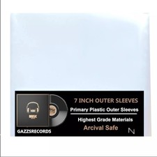 10 × 7" Clear Plastic Polythene Vinyl 45rpm Record Sleeves 450 Gauge Singles