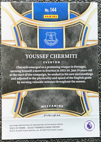 Youssef Chermiti 2023-24 Select Premier #144 Mezzanine Pink Ice Prizm (RC) - Picture 2 of 2