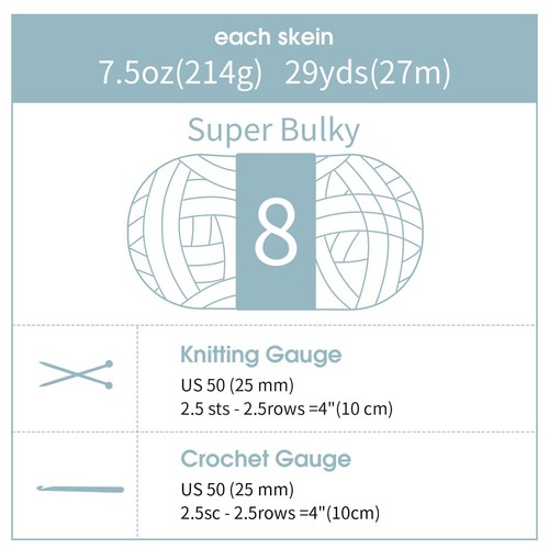 8 Pack Giant Chunky Yarn for Crocheting,Super Bulky Large Soft Fluffy Yarn,Ti... - Picture 3 of 9
