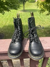 Dr. Doc Martens 1460 Women's Nappa Leather Lace Up Boots - Black, Size 6