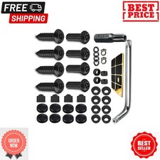 Anti Theft License Plate Screws Kits, Tamper Resistant Licence Plate Kit, 1/4" M
