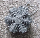 6x Glittery Silver Coloured Snowflakes. Glittery to both sides. 12cm long x5.5cm