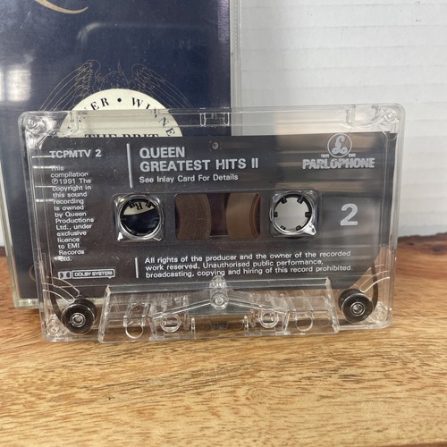 Queen Greatest Hits II Cassette Tape 1991 Parlophone Radio Ga Ga Under Pressure - Picture 8 of 15