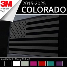 BocaDecals Rear Middle Window American Flag Decal 2015-2025 Chevy Colorado