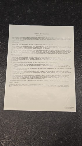 Genuine Marantz Owners Manual SD155 Cassette Deck + Warranty Sheets + MORE - Picture 6 of 6
