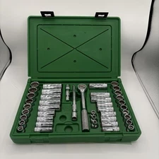 SK S&K 43pc 3/8" 12pt #94545 Socket Set Std  Deep+Shallow SAE+Metric NICE !