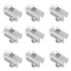 10 Pcs Frameless Mirror Hardware Shower Glass Clips Clamps Bathroom Brackets