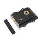 Rim Lock Snib Old English Black Antique Victorian Bathroom Bedroom Door Latch