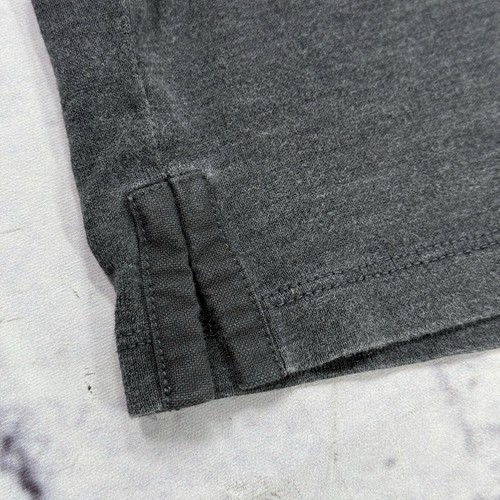 John Varvatos Collection Mens L Polo Shirt Silk Cotton Slim Fit Charcoal Heather - Picture 16 of 17