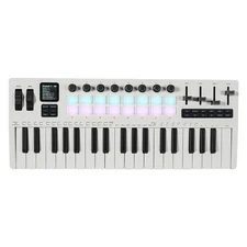 M-VAVE MIDI Keyboard 37-Key With Velocity Sensitivity 16 RGB Backlit Drum BCDL