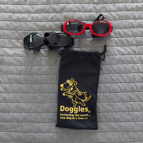 2 Pr. Doggles Originalz Protective Eyewear Sz S 100% UV Vet Recommended