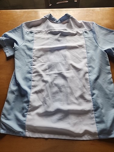 Vintage gestreiftes kurzärmliges Bowlinghemd mit Knöpfen Herren 2XL Maximos USA Yucatan - Bild 9 von 9