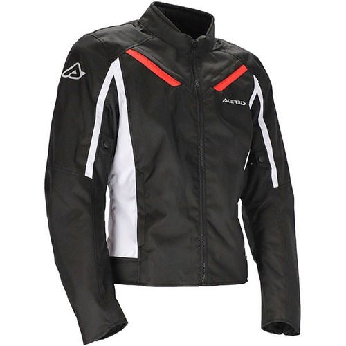 Acerbis X-Mat Textile Motorcycle Motorbike Jacket - Black / Red