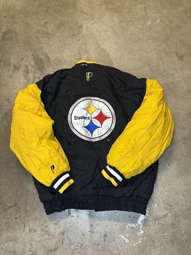 Pittsburgh Steelers NFL Vintage Pro Player Reversible Puffer Jacket - Picture 3 of 7