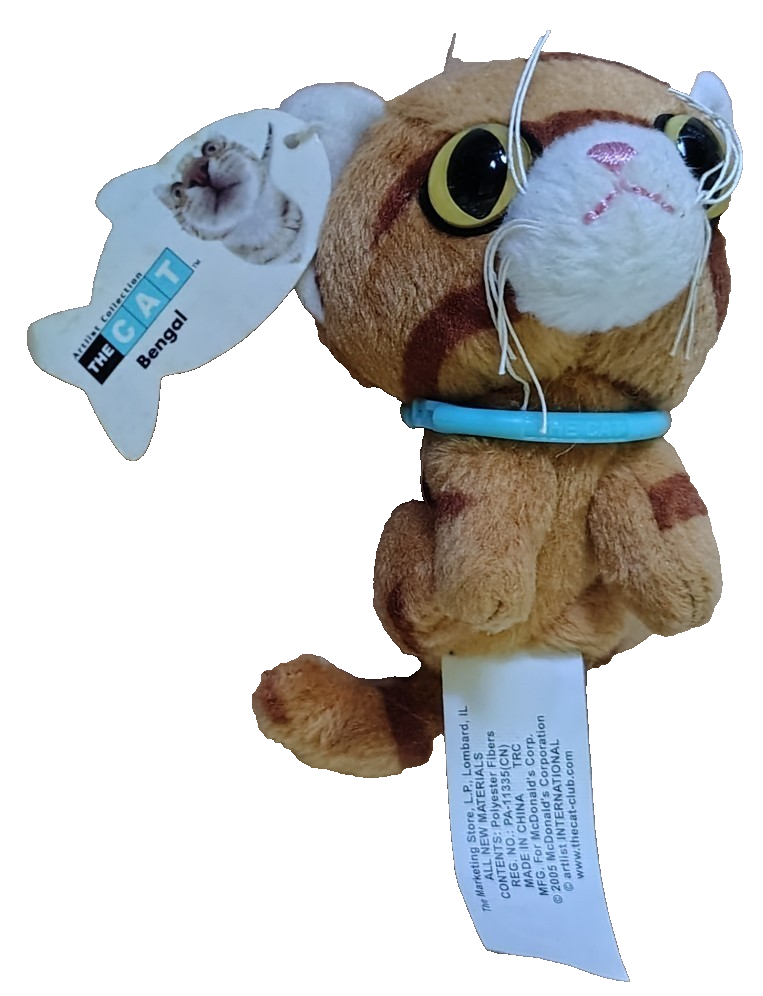 2005 McDonalds THE CAT Artlist Collection Plush BENGAL Happy Meal