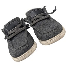 Falls Creek Kids Loafers Faux Fur Lined Charcoal Gray moccasin 7 Slip On textile