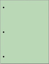 Copy And Printing Color Paper, 20 Lb. 3 Hole Punch 500 Sheets Per Ream. (Green)