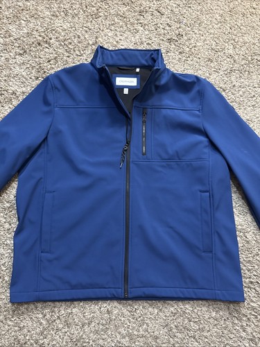 Calvin Klein Men's Water Resistant Breathable Blue Soft Shell Jacket Size 2XL - Picture 2 of 13