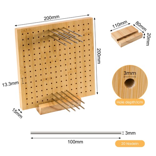 Granny Square  Granny Square Spanner Handcrafted Wooden Blocking Board Häkeln - Bild 9 von 11