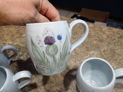 Buchan Thistleware Coffe Mugs 3.5" tall - Made in Scotland Set of 6 - Picture 5 of 9