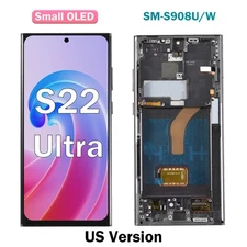 For Samsung Galaxy S22 Ultra 5G SM-S908U/W OLED Display Screen Assembly Black