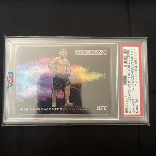 2023 Panini Chronicles UFC Khabib Nurmagomedov obsidian Black Color Blast