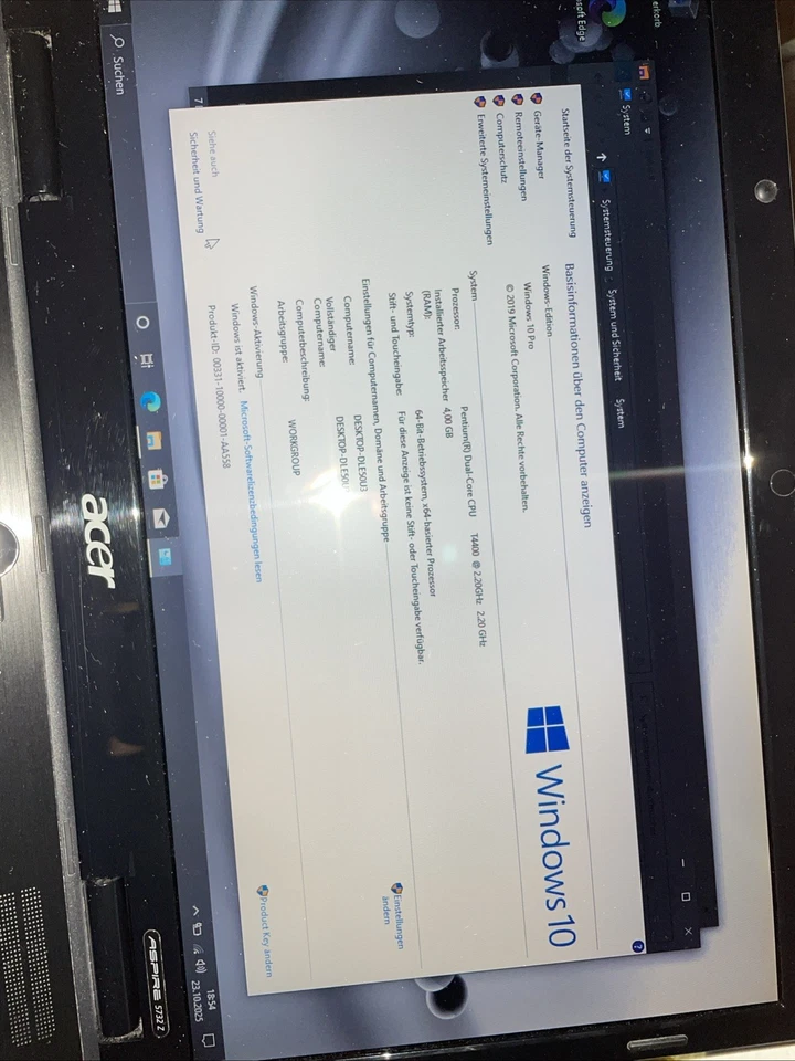 Acer Aspire 5732Z 15,6" Intel Pentium 2,20GHz,4GB RAM , 320GB HDD, Windows 10 - Bild 4 von 4