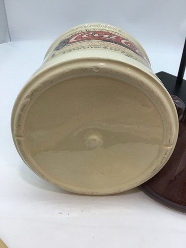 Vintage 1993 Coca-Cola Original Ceramic Cookie Jar Brown Lid Jug Made In USA - Picture 6 of 7