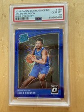2018 Optic Jalen Brunson PSA 10 Gem Mint Blue Velocity Rookie Card RC #179