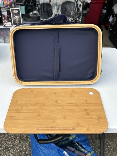 UGG Navy Blue Portable Wooden Lap Desk 17.7” X 11.8” - Picture 4 of 9