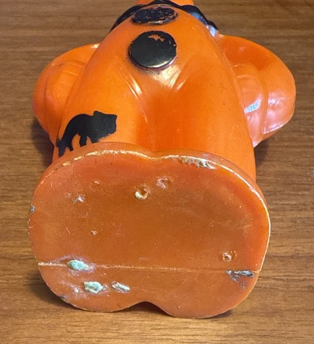 Vintage ROSBRO Rosen Hard Plastic CLOWN Black Cat Candy Container As Is - Picture 9 of 9