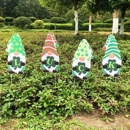 8-Pack St. Patrick's Day Decorations Outdoor Yard Signs with Stakes-Weatherpr... - Picture 4 of 6
