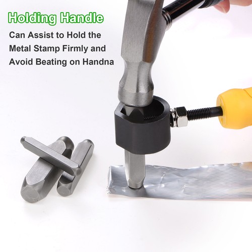 Metal Stamping Kit 1/8" (3mm) A-Z/0-8 Punch Press Tool for Metal, Silver - Imagen 7 de 7
