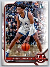 2021-22 Bowman University #82 Wendell Moore Jr. 1st Bowman