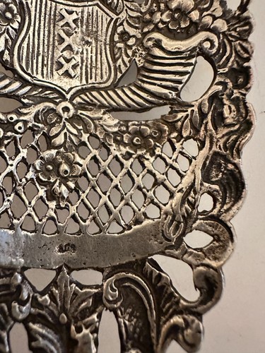 PAIR OF DUTCH ANTIQUE STERLING SILVER SPOONS WITH FIGURAL SAILING SHIPS HADLES - Picture 22 of 22