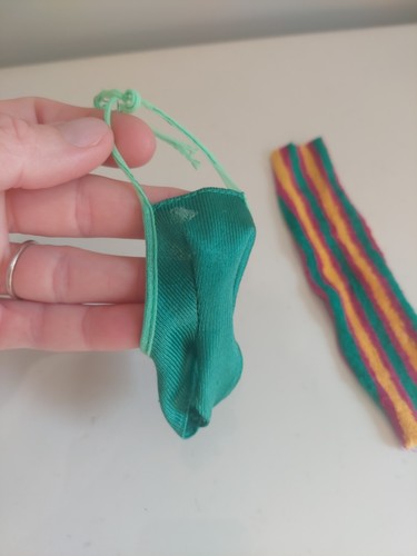 Vintage Barbie Doll PJ Sunsational Malibu Green Swimsuit And Striped Beach Towel - Picture 2 of 6