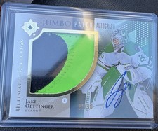 2024-25 Ultimate neon green logo Jake Oettinger Patch Auto Autograph 1/10 GOLD