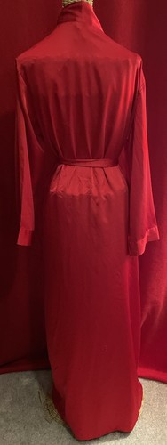 VICTORIA’S SECRET Red Satin Satin Full Length Robe Size XS/S - Picture 4 of 5