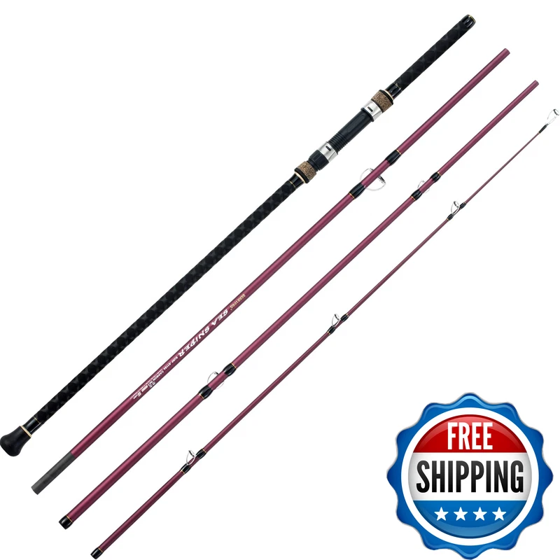 Berrypro Surf Spinning Casting Fishing Rod Carbon Fiber Travel Fishing Rod9