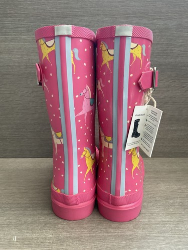 Joules Mädchen Gummistiefel Welly Boots UK 3 Rosa Ponys Muster Junior Neu - Bild 9 von 12