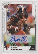 2020 Upper Deck CFL Auto Bryan Burnham #102 Auto
