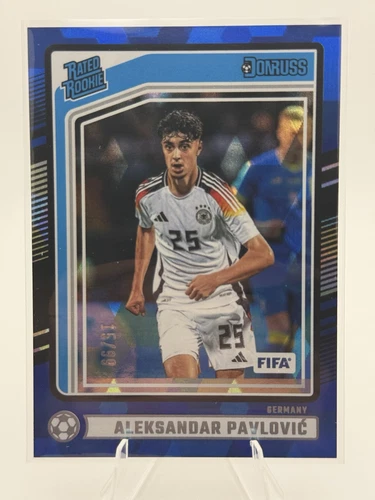 2024-25 Donruss Soccer Aleksandar Pavlovic Rated Rookie Blue /99 +bonus optic 