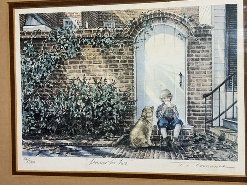Trisha Romance Dinner for Two Signed Limited Edition Print 56/300 COA 1983 - Picture 3 of 7