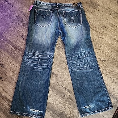 Do Denim Baggy Y2K Wide Leg Herren Jeans Gr. (42x32) Distressed - Bild 2 von 13
