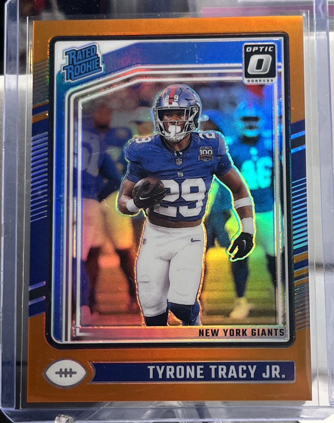 2024 Tyrone Tracy Jr. Donruss Optic Orange Rated Rookie Prizm /249 #259 NY Giant